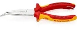 KNIPEX Flachrundzange mit Schneide/Befestigungs&ouml;se angewinkelt (Storchschnabelzange)