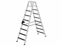 Munk Stufen-Stehleiter beidseitig begehbar mit clip-step 2x9 Stufen - 041609
