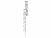 Munk Mehrzügige Steigleiter mit Rückenschutz (Bau) Stahl verzinkt 11760 -...