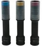 KS Tools SlimPOWER Alu-Felgen Kraft-Stecknuss-Satz, extra lang, 3-tlg, 1/2", 17, 19,