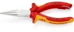 KNIPEX Flachrundzange mit Schneide/Befestigungs&ouml;se verchromt - 2506160T
