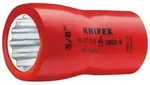 KNIPEX Steckschl&uuml;sseleinsatz (Doppel-Sechskant) mit Innenvierkant 3/8 Zoll 42...