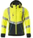 MASCOT Herren Blackpool Softshell Jacke SAFE SUPREME Hi-vis Gelb / Schwarzblau S -