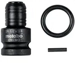 Metabo Schlagadapter 1/2" auf 1/4" E6,3 - 3 teiliges Set, inkl. Sicherungsring- und