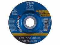 PFERD Schruppscheibe E Universallinie PSF STEELOX für Stahl/Edelstahl 7,2 115 -