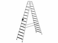 Munk Stufen-Stehleiter beidseitig begehbar mit clip-step 2x14 Stufen - 041614