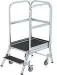Munk Podesttreppe eins. begehbar mit Federrollen Korundbeschichtung R13 - 054102