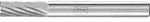 PFERD TOOLS Hartmetall Fr&auml;sstift Zylinder ZYAS stirnverzahnt Z3 universal mittel -