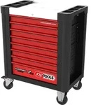 KS Tools PERFORMANCEplus P10 SCHWARZ-ROT Werkstattwagen mit 8 Schubladen - 873.0008