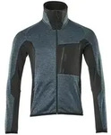 MASCOT Fleecepullover mit Rei&szlig;verschluss ADVANCED Dunkelpetroleum / Schwarz XXL -