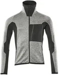 MASCOT Fleecepullover mit Rei&szlig;verschluss ADVANCED Grau-meliert / Schwarz L -