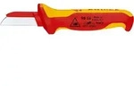 KNIPEX Kabelmesser mit &uuml;berzogenem Klingenr&uuml;cken - 9854