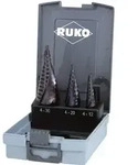 RUKO Stufenbohrer-Satz HSS TiAlN spiralgenutet - 3-tlg. - 101026FRO