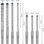 Bosch EXPERT SDS plus-7X Hammerbohrer-Set, f&uuml;r Bohrh&auml;mmer 7-tlg 5, 6, 6, 8, 8, 10