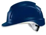 uvex pheos B-WR Schutzhelm mit L&uuml;ftung - mit Drehradsystem - langer Schirm blau 52