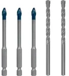 Bosch EXPERT HEX-9 HardCeramic Bohrer Mixed Set, 6 mm, 5-tlg., f&uuml;r Dreh- und