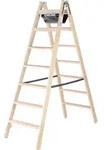 Munk Stufen-Stehleiter Holz - 033814