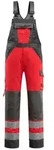MASCOT Gosford Latzhose mit Knietaschen SAFE LIGHT Hi-vis Rot / Dunkelanthrazit...