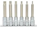 KS Tools 1/2" Bit-Stecknuss-Satz XZN, lang, 6-tlg, M5-M14 - 911.1358