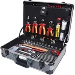 KS Tools 1/4" + 1-2 Elektriker-Werkzeugkoffer, 128-tlg - 911.0628