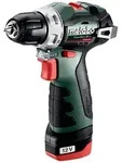 Metabo Akku-Bohrschrauber PowerMaxx BS BL Kunststoffkoffer - 12V 2x2Ah Li-Power + LC