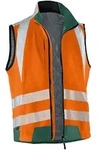 K&Uuml;BLER REFLECTIQ Weste PSA 2 warnorange/moosgr&uuml;n XS - 7207 8340-3765-XS -