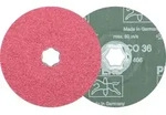 PFERD TOOLS COMBICLICK Keramikkorn Fiberscheibe f&uuml;r hohen Abtrag auf Stahl -