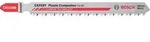 Bosch EXPERT &lsquo;Plastic Composites Clean&rsquo; T 301 CHM Stichs&auml;geblatt, 3 St&uuml;ck -