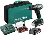 Metabo Akku-Bohrschrauber BS 18 Set mit Bit-Box SP (32-teilig) - Werkzeugtasche - 18V