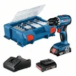 Bosch Akku-Bohrschrauber GSR 18V-45, 2 Akku GBA 18V 2.0Ah, Ladg. u. L-CASE -