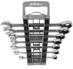 Wiha Ringratschen-Gabelschl&uuml;ssel Set 7-teilges Set in Halter - 45244