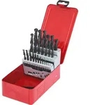 KS Tools HSS-R Spiralbohrer-Satz, Stahlblechkassette, 25-tlg, 1-13mm - 330.1613