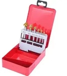 KS Tools HSS TiN Kegel-Entgratsenker-Satz, Stahlblechkassette 6-tlg - 336.0426
