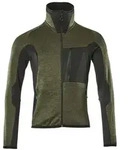 MASCOT Fleecepullover mit Rei&szlig;verschluss ADVANCED Moosgr&uuml;n / Schwarz XXL -