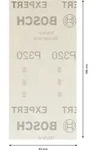 Bosch EXPERT M480 Schleifnetz f&uuml;r Schwingschleifer, 93 x 186mm, 50-tlg., K320 -