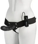 Fetish Fantasy Hollow Strap-On For Him or Her Mit Vibrator 15 cm - Schwarz