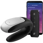 Satisfyer Double Fun App-gesteuerter Vibrator f&uuml;r Paare - Schwarz