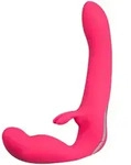 Happy Rabbit Strapless Strap-on Rabbit Vibrator - Pink