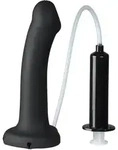 Strap-On-Me Spritzender Dildo L 19,6 cm - Schwarz
