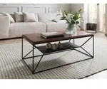 Couchtisch Mango 110x55x43 braun ge&ouml;lt LOUNGE COLLECTION #100