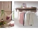 Wandgarderobe Wildeiche 120x20x25 bianco ge&ouml;lt VILLANDERS #234