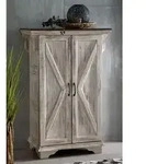 Schrank Mango / Akazie 90x45x135 wei&szlig; gewachst CASTLE-ANTIK #267