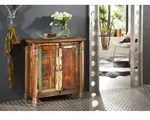 Kommode Altholz 80x42x88 mehrfarbig lackiert FABLE #02