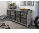Sideboard Mango 180x40x90 grau lackiert HEAVY INDUSTRY #150
