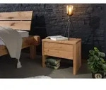 Nachttisch Zerreiche 50x35x40 natur ge&ouml;lt JANGALI #729