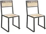 Stuhl Mango 45x46x92 natur bedruckt FACTORY #109, 2er Set