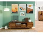 TV-Board Sheesham 173x40x48 hellbraun lackiert MAILAND #126