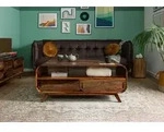 Couchtisch Sheesham 120x70x50 dunkelbraun lackiert MAILAND #231