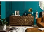 Sideboard Mango 180x40x77 braun ge&ouml;lt DIAMOND #210