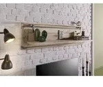 Wandregal Mango 160x25x38 whitewash lackiert RAILWAY #390